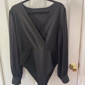 XL Black Shein Bodysuit